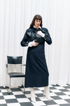 Baum und Pferdgarten ANNELLA DRESS | Blackish Pinstripe Hot