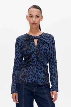 Baum und Pferdgarten MAKEYLA BLOUSE | Blue Baum Leo Clearance