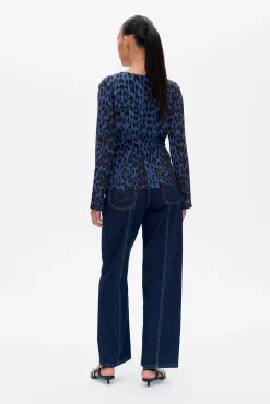 Baum und Pferdgarten MAKEYLA BLOUSE | Blue Baum Leo Clearance