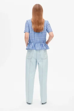 Baum und Pferdgarten Marly top from | Blue Painted Check Discount