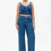 Baum und Pferdgarten Mekira top from | Leopard Vintage Blue New