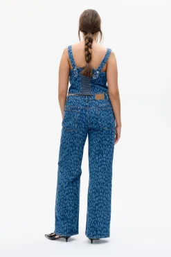 Baum und Pferdgarten Mekira top from | Leopard Vintage Blue New